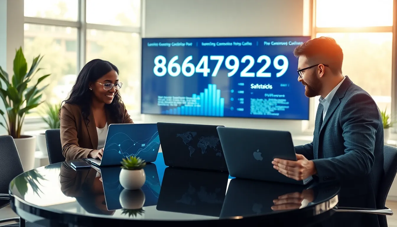 diverse team collaborating in a modern office environment.